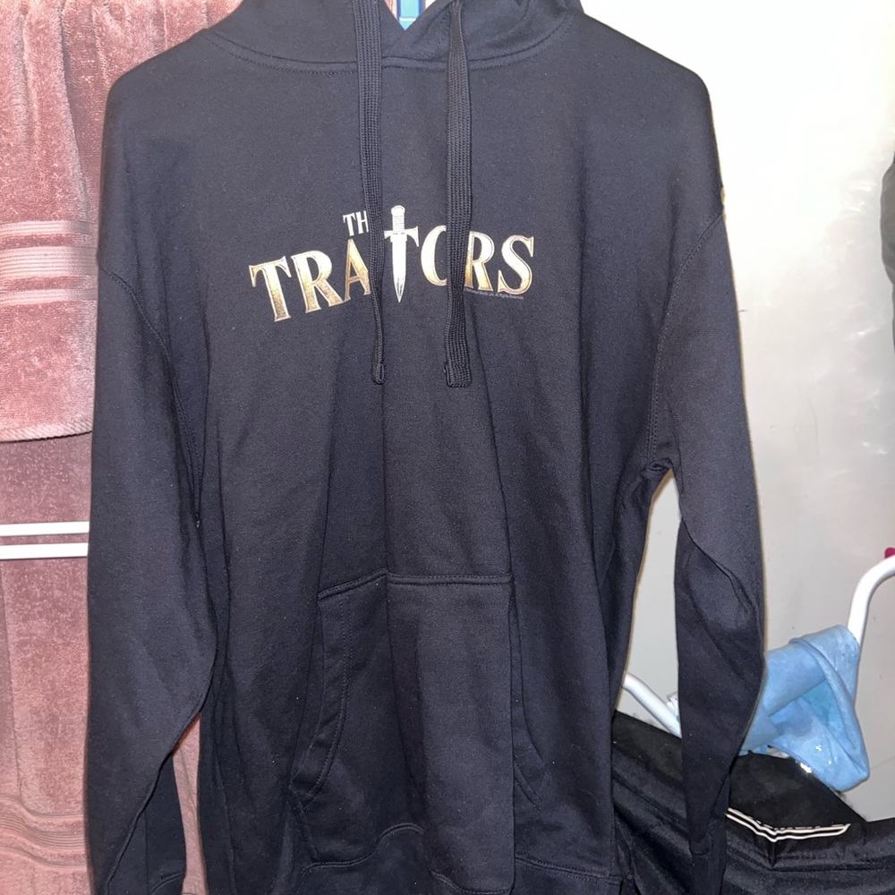 Traitor logo Black Hoodie with Gold Print